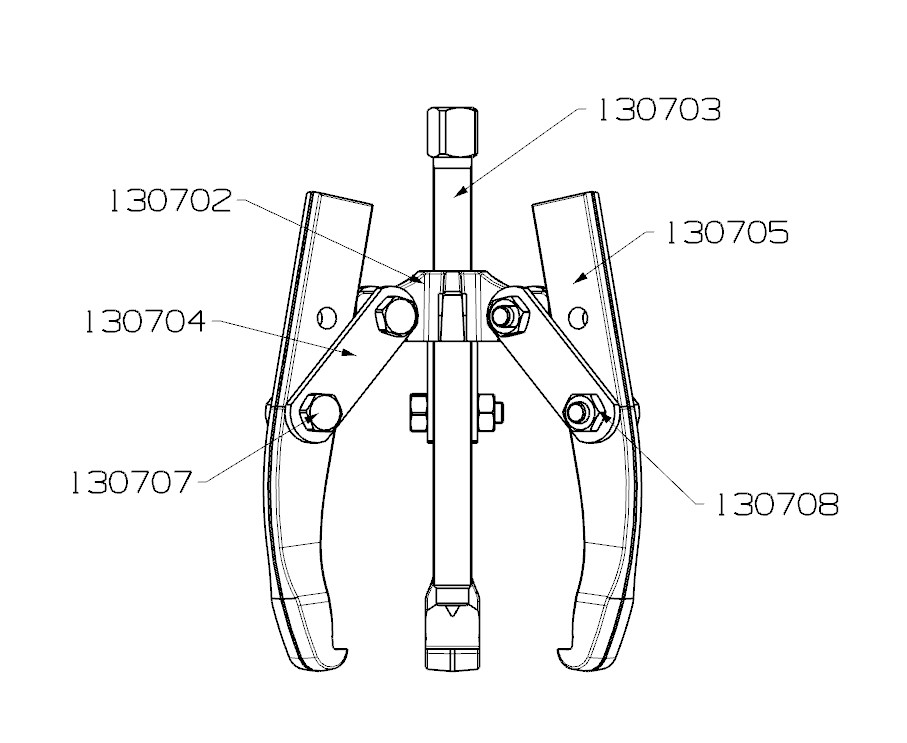 EXTRACTOR FORZA SERIE 1300T0 MECÁNICO DE 3 PATAS